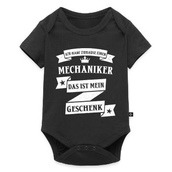 Lustiger Mechaniker Mechanik Beruf Spruch - Baby Premium Kurzarmbody - Schwarz - Vorne