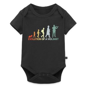 Evolution of A Violinist - Baby Premium short-sleeve bodysuit - black - Front