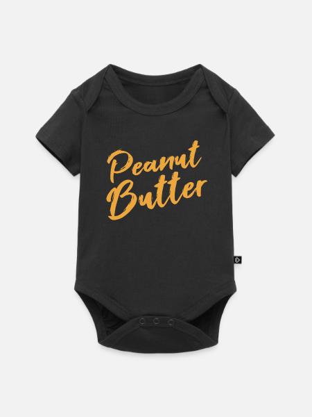 Erdnussbutter - Baby Premium Kurzarmbody - Schwarz