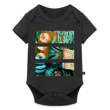 Abstract Landscape with Vibrant Colors - Baby Premium short-sleeve bodysuit - black - Front