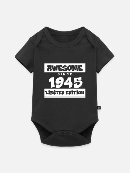 1945 - Jahrgang 1945 - Fantastisch seit 1945 - Baby Premium Kurzarmbody - Schwarz