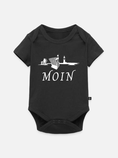 Moin - Baby Premium Kurzarmbody - Schwarz
