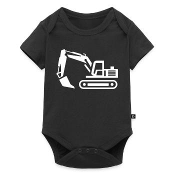 Excavator Contours: Silhouette of a Construction Equipment Operator - Baby Premium short-sleeve bodysuit - black - Front