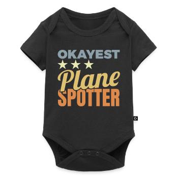 Average airplane enthusiast - Baby Premium short-sleeve bodysuit - black - Front