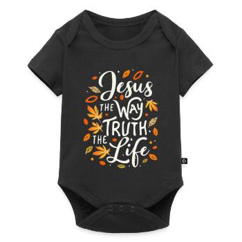 Jesus The Way The Truth The Life - Baby Premium Kurzarmbody - Schwarz - Vorne