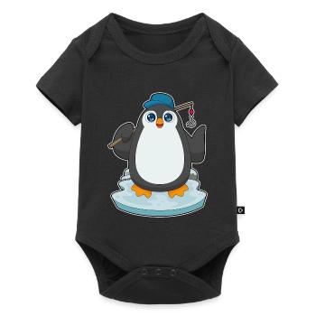 Canne à pêche Penguin Angler Canne à pêche - Body à manches courtes Premium Bébé - noir - Devant