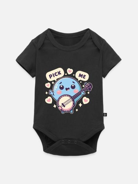 Banjo Pick Me - Baby Premium Kurzarmbody - Schwarz