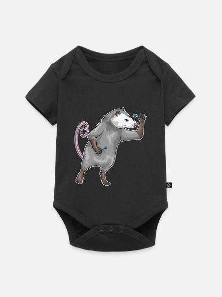 Beutelratte Dart Dartpfeil - Baby Premium Kurzarmbody - Schwarz