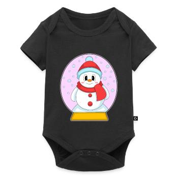Snowman Christmas Winter Time - Baby Premium short-sleeve bodysuit - black - Front