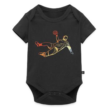 Joueur de handball rétro - Body à manches courtes Premium Bébé - noir - Devant