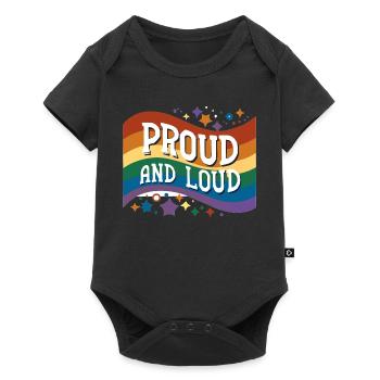 Proud and Loud - Baby Premium short-sleeve bodysuit - black - Front