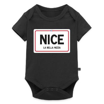 Nice place name sign - Baby Premium short-sleeve bodysuit - black - Front