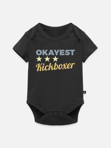 Lustiger Kickboxer - Baby Premium Kurzarmbody - Schwarz