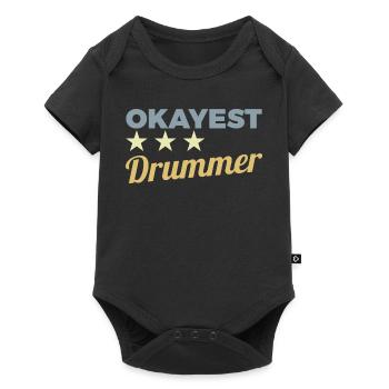 Average drummer - Baby Premium short-sleeve bodysuit - black - Front