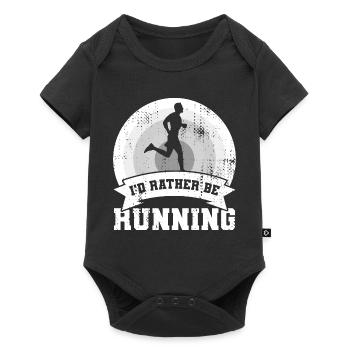 I'd rather go for a run - Baby Premium short-sleeve bodysuit - black - Front