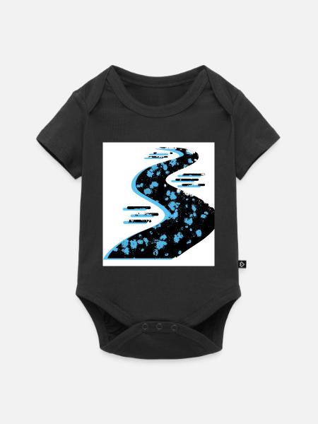 Farbspiel - Baby Premium Kurzarmbody - Schwarz