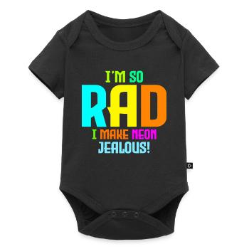 Rad '80s Neon-Inspired Design - Retro Style - Baby Premium short-sleeve bodysuit - black - Front