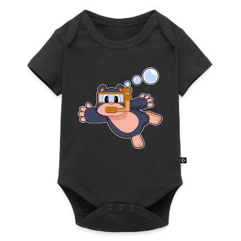 Mole Diver Snorkel Diving - Baby Premium short-sleeve bodysuit - black - Front
