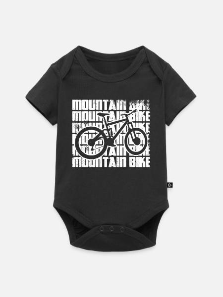 Lustiges Mountainbike - Baby Premium Kurzarmbody - Schwarz