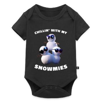Chillin With My Snowmies Snowman Sunglasses - Baby Premium short-sleeve bodysuit - black - Front