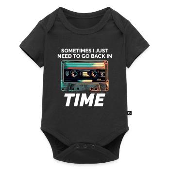 Vintage '80s Cassette Tape: Time Travel in Style - Baby Premium short-sleeve bodysuit - black - Front