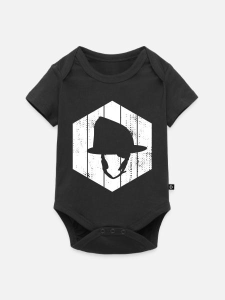 Feuerwehrhelm Skizze - Baby Premium Kurzarmbody - Schwarz