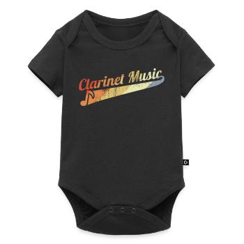 Vintage Clarinet - Baby Premium short-sleeve bodysuit - black - Front