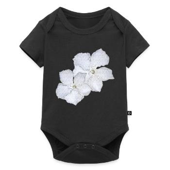 oliander blumen, geschenkidee frau, pflanzen shirt - Baby Premium Kurzarmbody - Schwarz - Vorne