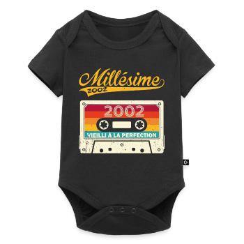 Millésime 2002 Cadeau 21 Ans Anniversaire Humour - Body à manches courtes Premium Bébé - noir - Devant