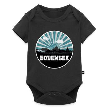 Bodensee Blue Hour Skyline - Baby Premium Kurzarmbody - Schwarz - Vorne