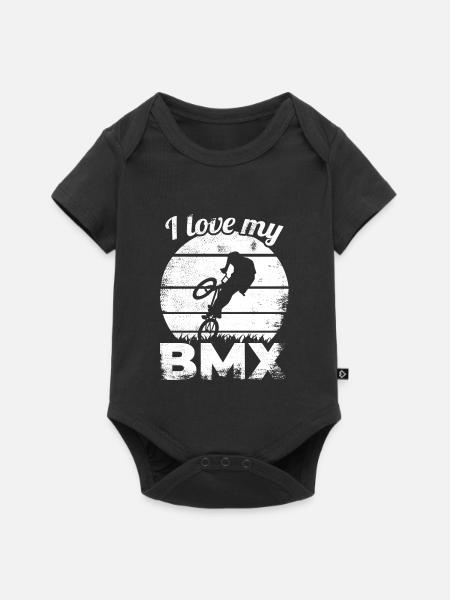 BMX Fahrer Spruch - Baby Premium Kurzarmbody - Schwarz