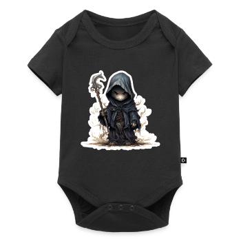 Charmante t-shirt fantasy RPG fantastique de magicien fantôme - Body à manches courtes Premium Bébé - noir - Devant