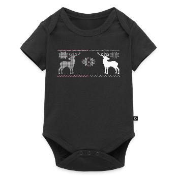 Noël, Renne - Body à manches courtes Premium Bébé - noir - Devant
