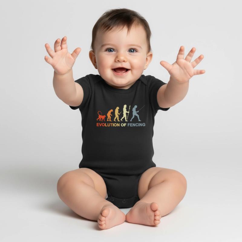 Fencing Evolution Baby Premium short-sleeve bodysuit