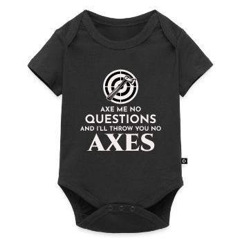 Axt Werfen Axt Werfer Holzfäller Vintage Lustig - Baby Premium Kurzarmbody - Schwarz - Vorne