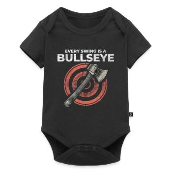 Lancer de hache Lanceur de hache Bûcheron Drôle Bullseye - Body à manches courtes Premium Bébé - noir - Devant