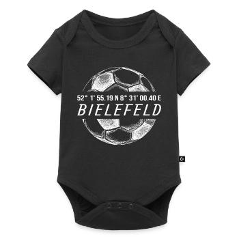 Koordinaten Bielefeld - Baby Premium Kurzarmbody - Schwarz - Vorne