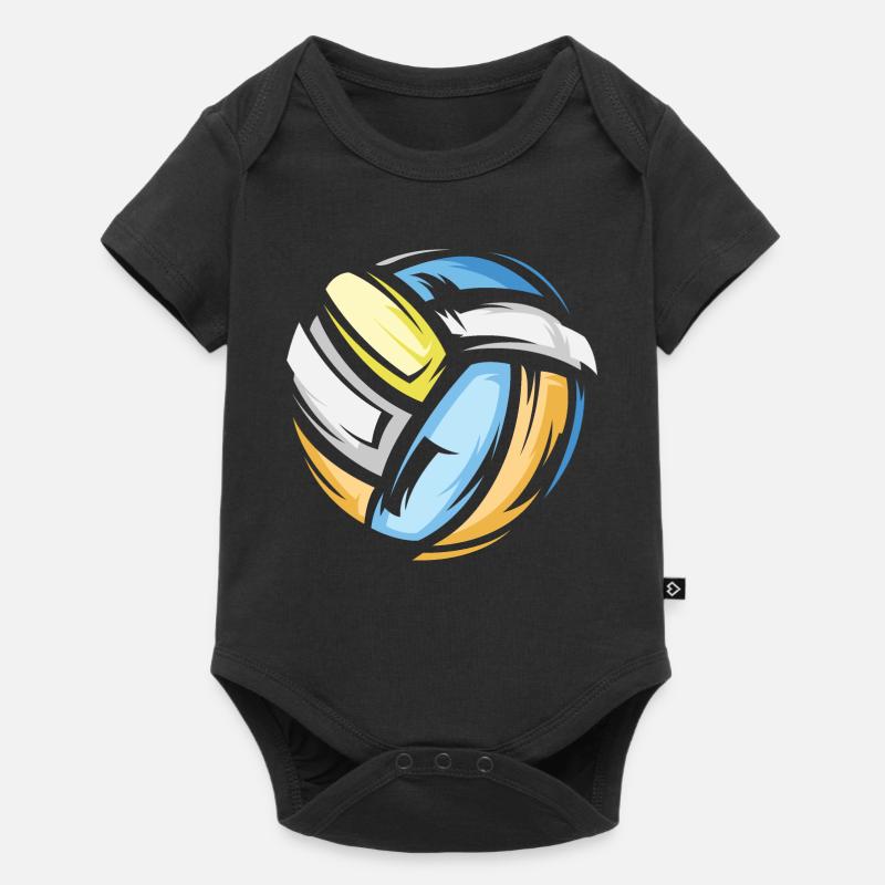 volley-ball icône 3D couleurs colorées beach-volley - Body à manches courtes Premium Bébé - noir