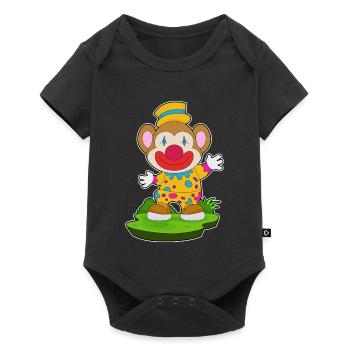 Clown singe - Body à manches courtes Premium Bébé - noir - Devant