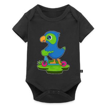 Trottinette Perroquet - Body à manches courtes Premium Bébé - noir - Devant