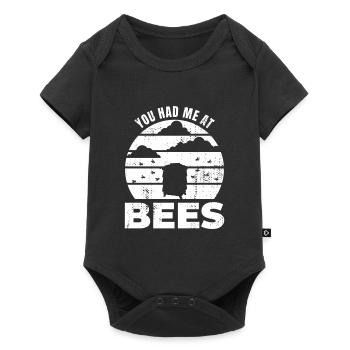 Tu m’as eu avec des abeilles - Body à manches courtes Premium Bébé - noir - Devant