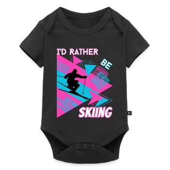 Je préfère skier - Ski Sports d'hiver Skieur - Body à manches courtes Premium Bébé - noir - Devant