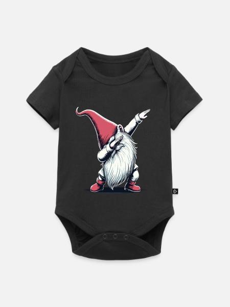 Dabbing Wichtel Dab Nikolaus - Baby Premium Kurzarmbody - Schwarz