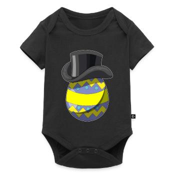 Osterei Ostern Zauberer - Baby Premium Kurzarmbody - Schwarz - Vorne
