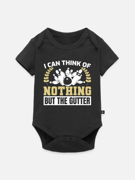 Lustiger Bowler Witz - Baby Premium Kurzarmbody - Schwarz