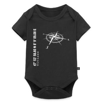 Koordinaten Titisee - Baby Premium Kurzarmbody - Schwarz - Vorne