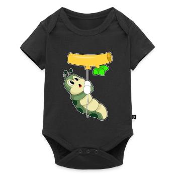 Caterpillar Balloon - Baby Premium short-sleeve bodysuit - black - Front