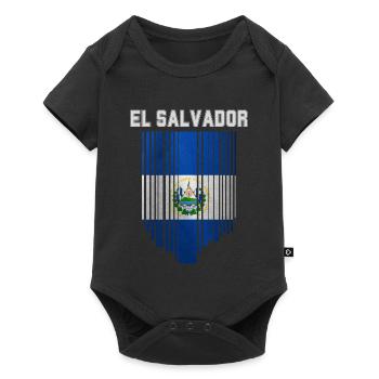 Flag of El Salvador, Salvadoran pride - Baby Premium short-sleeve bodysuit - black - Front