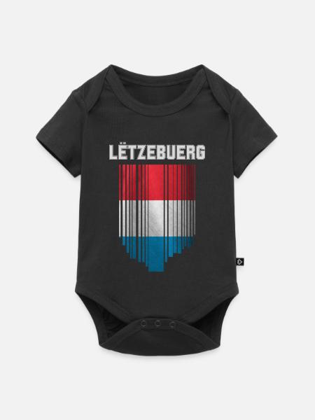 Flagge von Luxemburg - Baby Premium Kurzarmbody - Schwarz