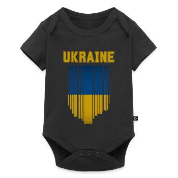 Drapeau ukrainien, fierté ukrainienne - Body à manches courtes Premium Bébé - noir - Devant